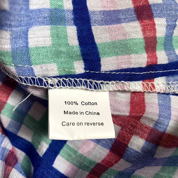 NWT Hiho Kelly Flutter Shift Dress Regatta Multicolor Gingham Resort Size Medium - Picture 7 of 7